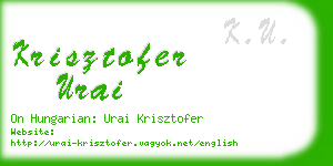 krisztofer urai business card